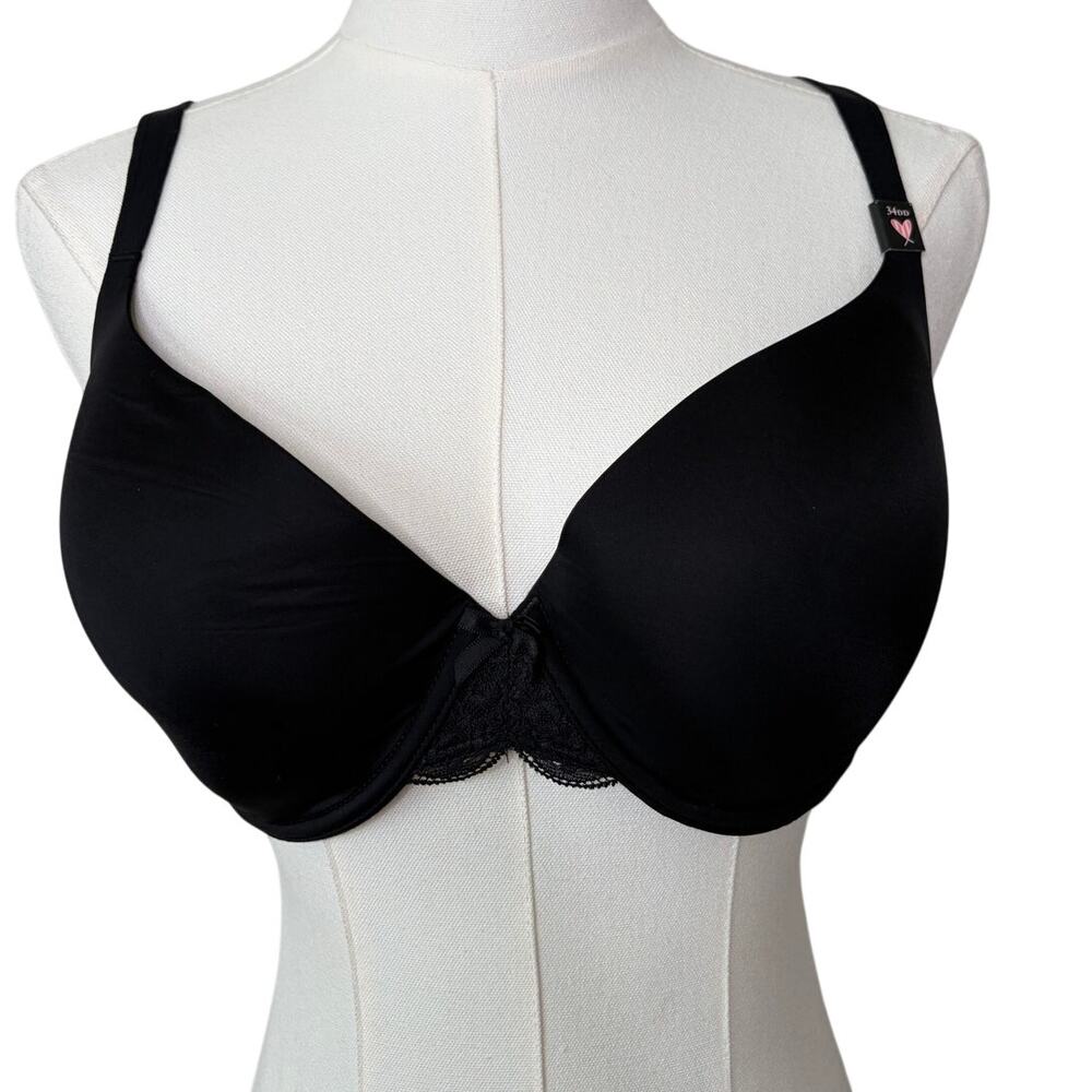 NWT Victoria Secret Dream Angels Demi 34DD Smooth & Lace Black  Feminine
